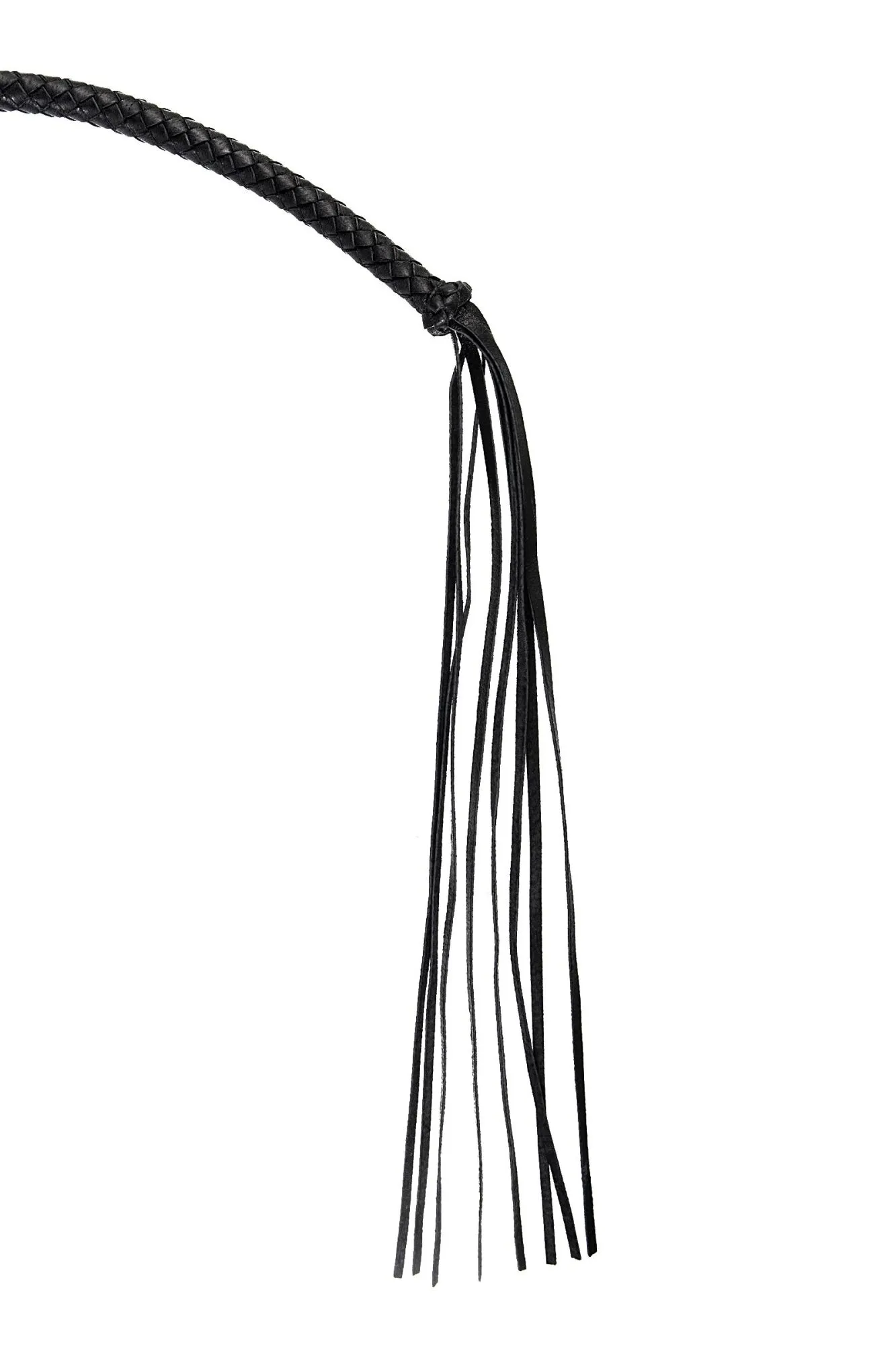 кнут плетеный pecado bdsm, натуральная кожа, чёрный, 75 см в Перми