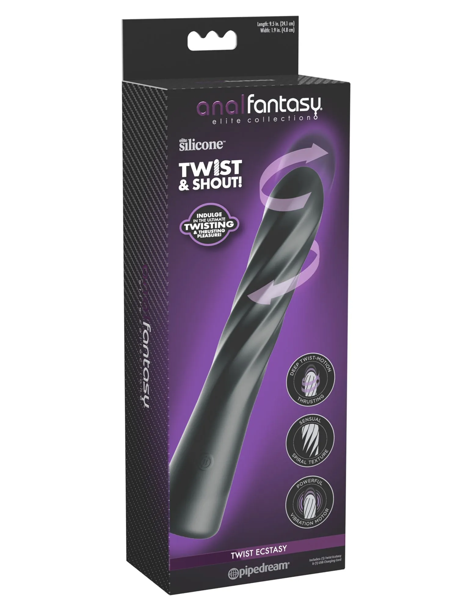 анальный вибростимулятор с вращением и фрикциями twist ecstasy 480023pd в Перми