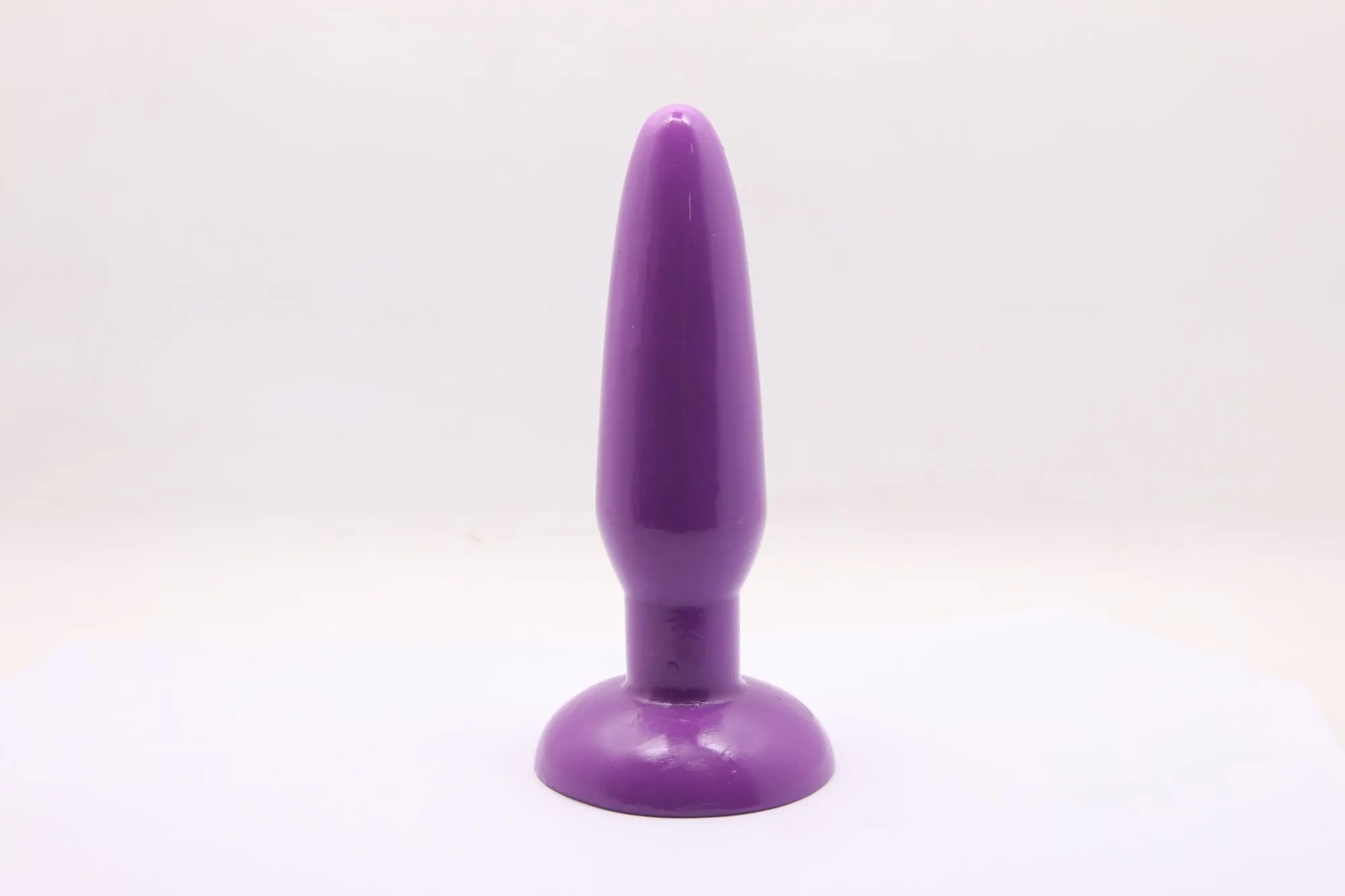 анальная пробка с присоской 3,7 см purple bi-017001r в Перми