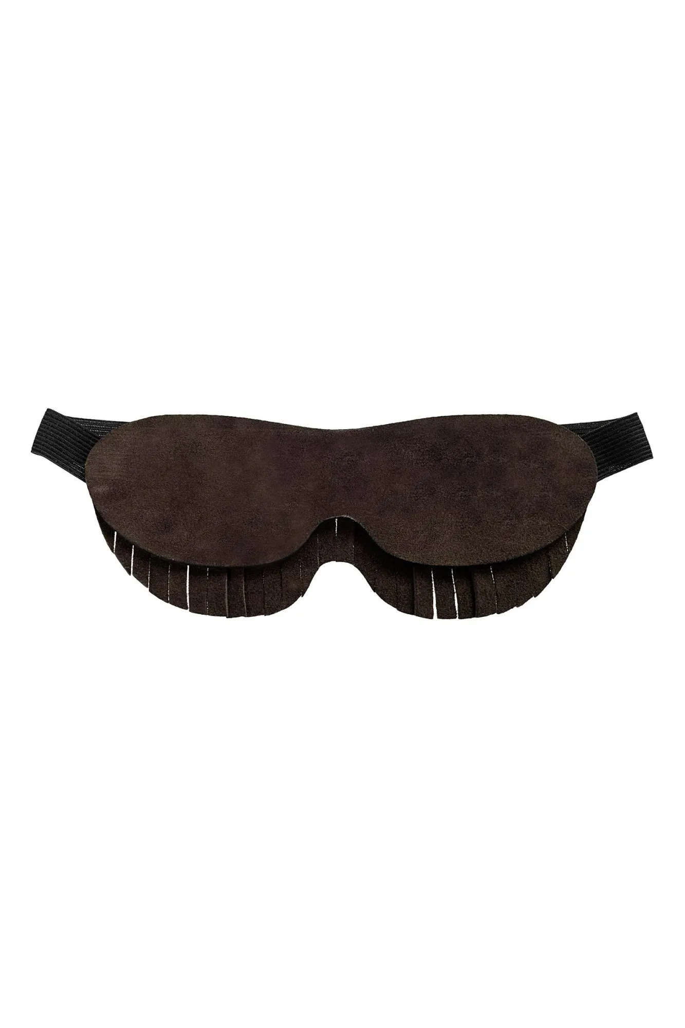 маска pecado bdsm, с бахромой, натуральный велюр, коричневый в Перми