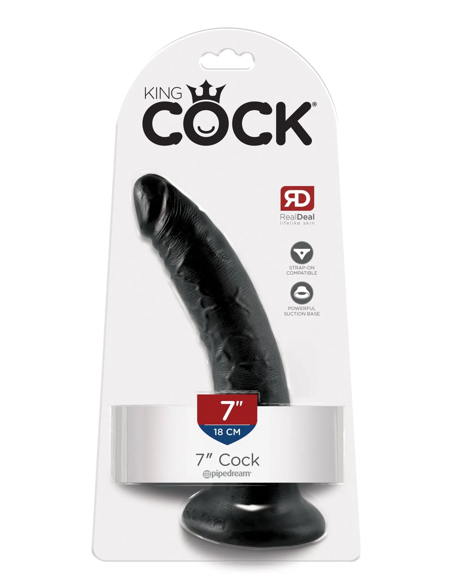 фаллоимитатор king cock 7" cock - черный pipedream 550223pd в Перми