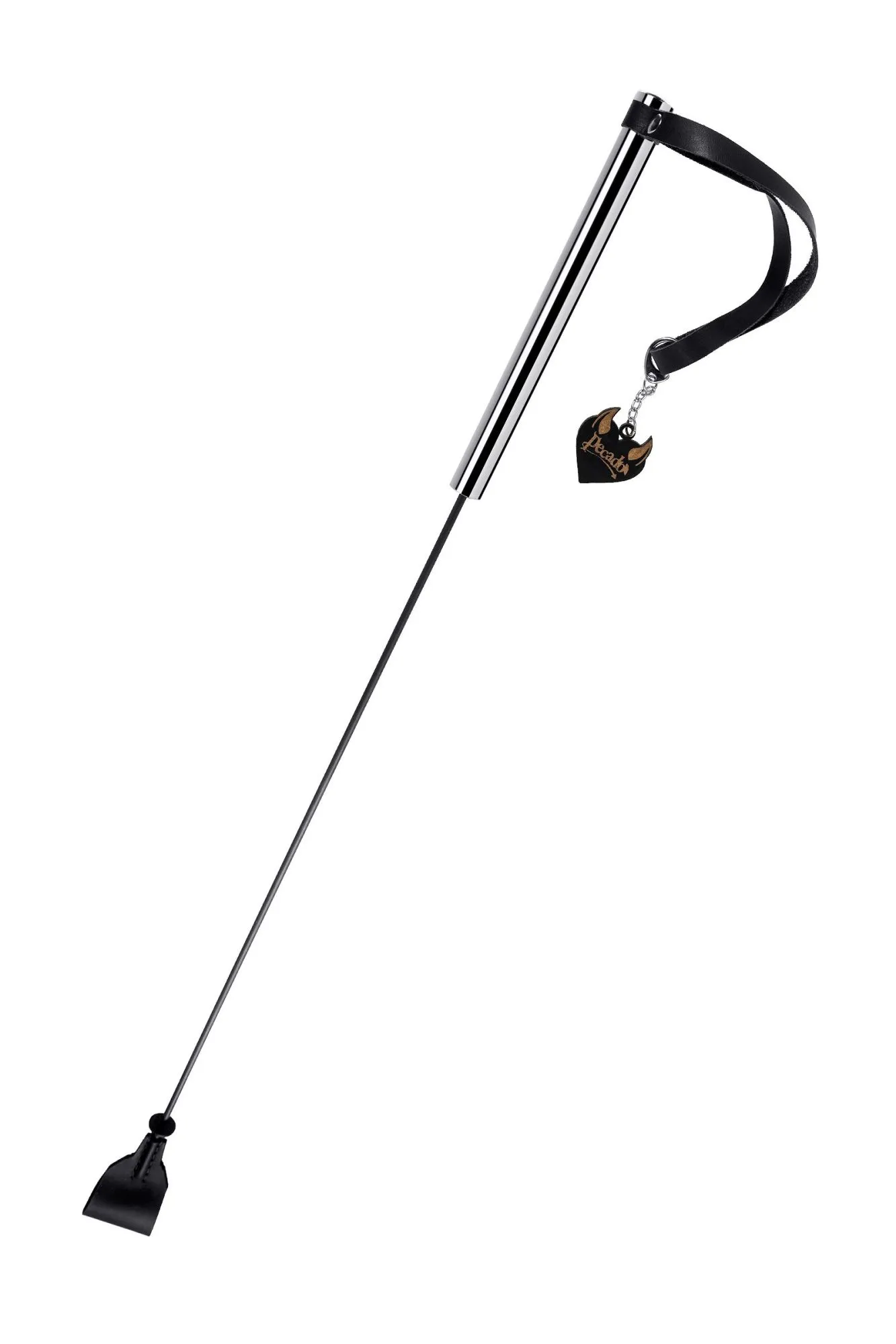 стек pecado bdsm, с металлической рукоятью, натуральная кожа, чёрный в Перми