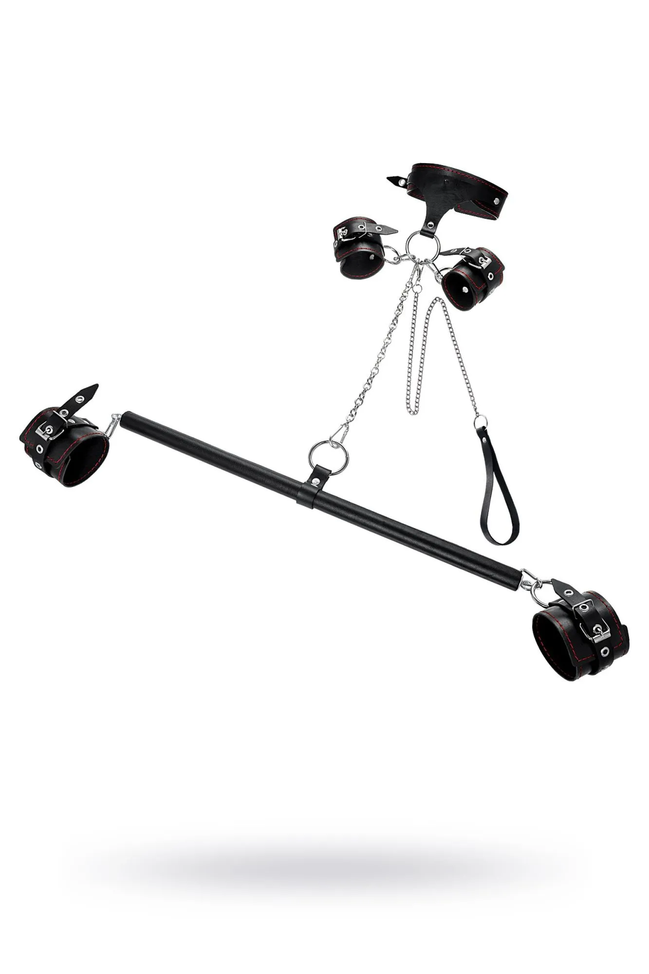 бондажный набор pecado bdsm, 3 точки фиксации, большая распорка, оковы, наручники, ошейник с кольцом в Перми