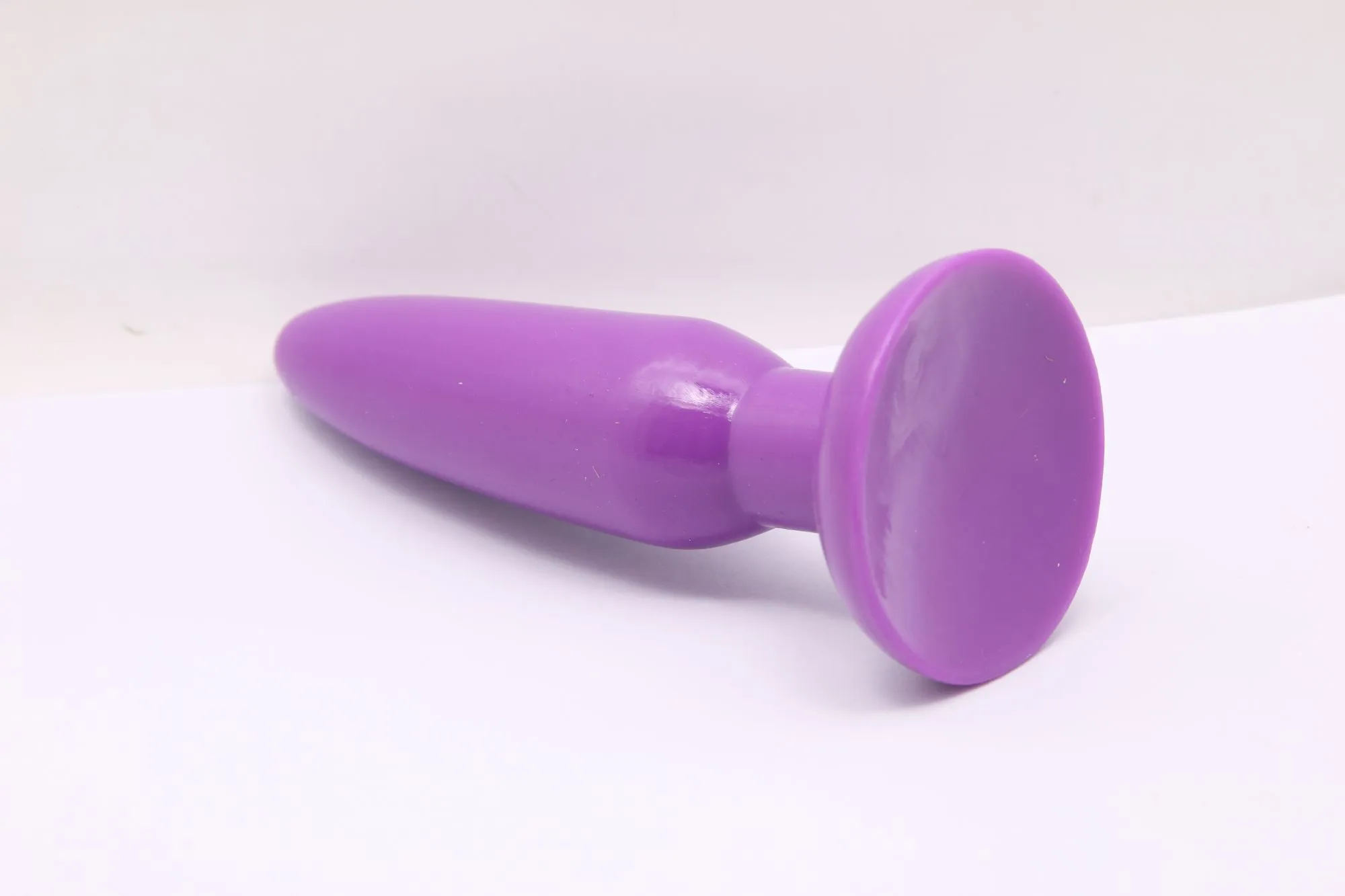 анальная пробка с присоской 3,7 см purple bi-017001r в Перми