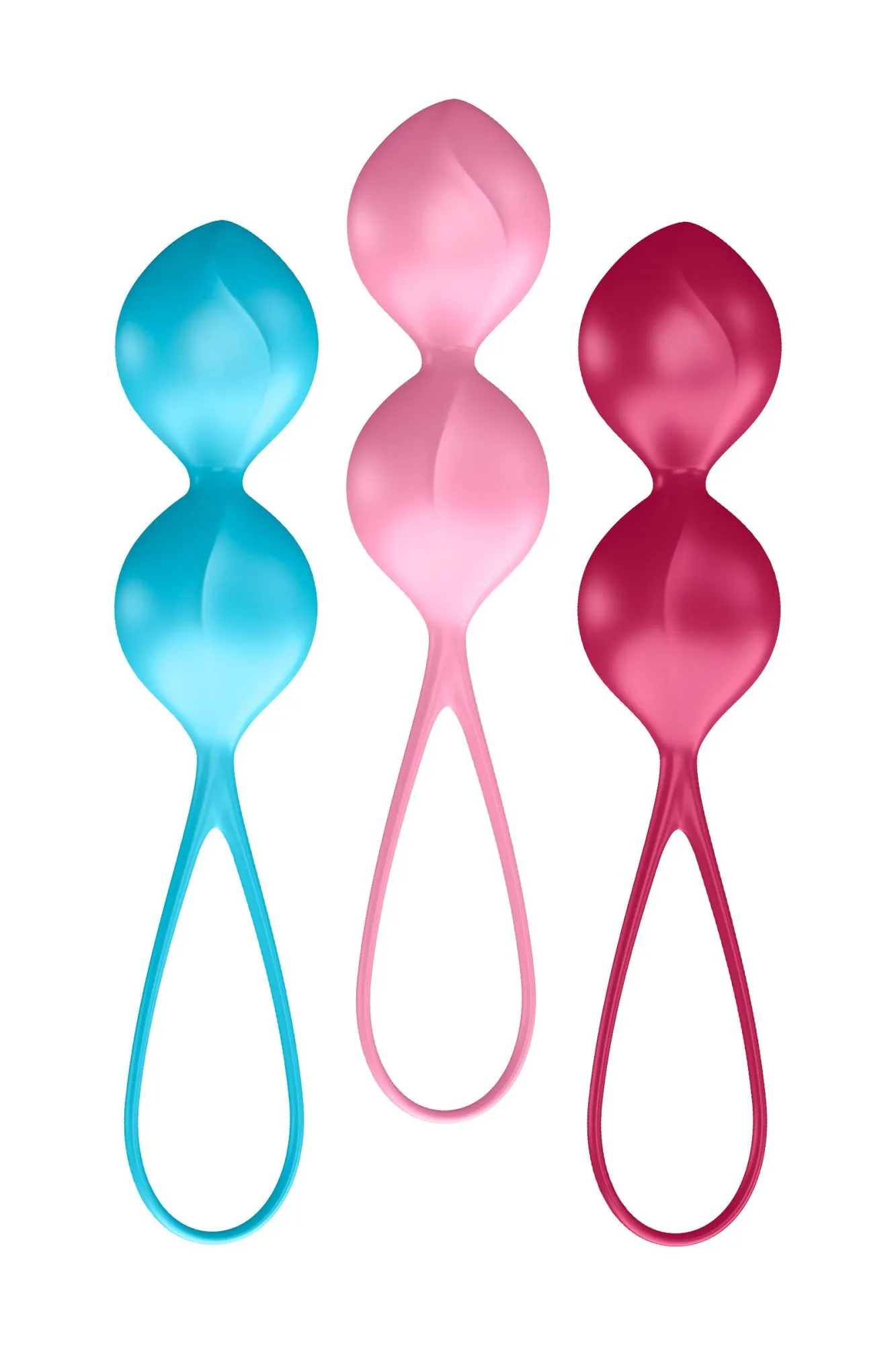 набор вагинальных шариков satisfyer  balls c03 double, силикон, ассорти, ø 3 см. в Перми