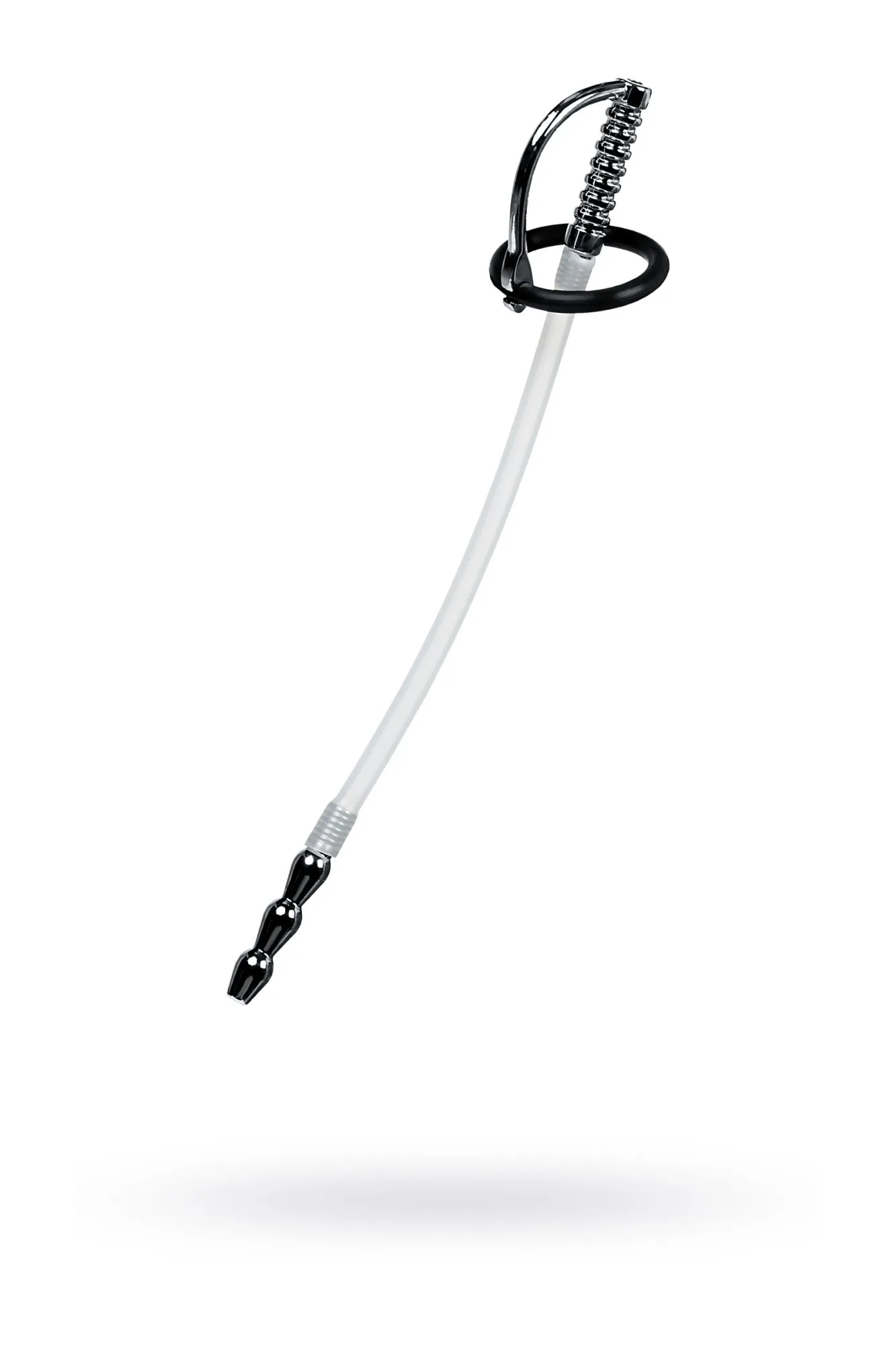 уретральный катетер metal by toyfa, со сменными фиксирующими кольцами, силикон, серебряный в Перми