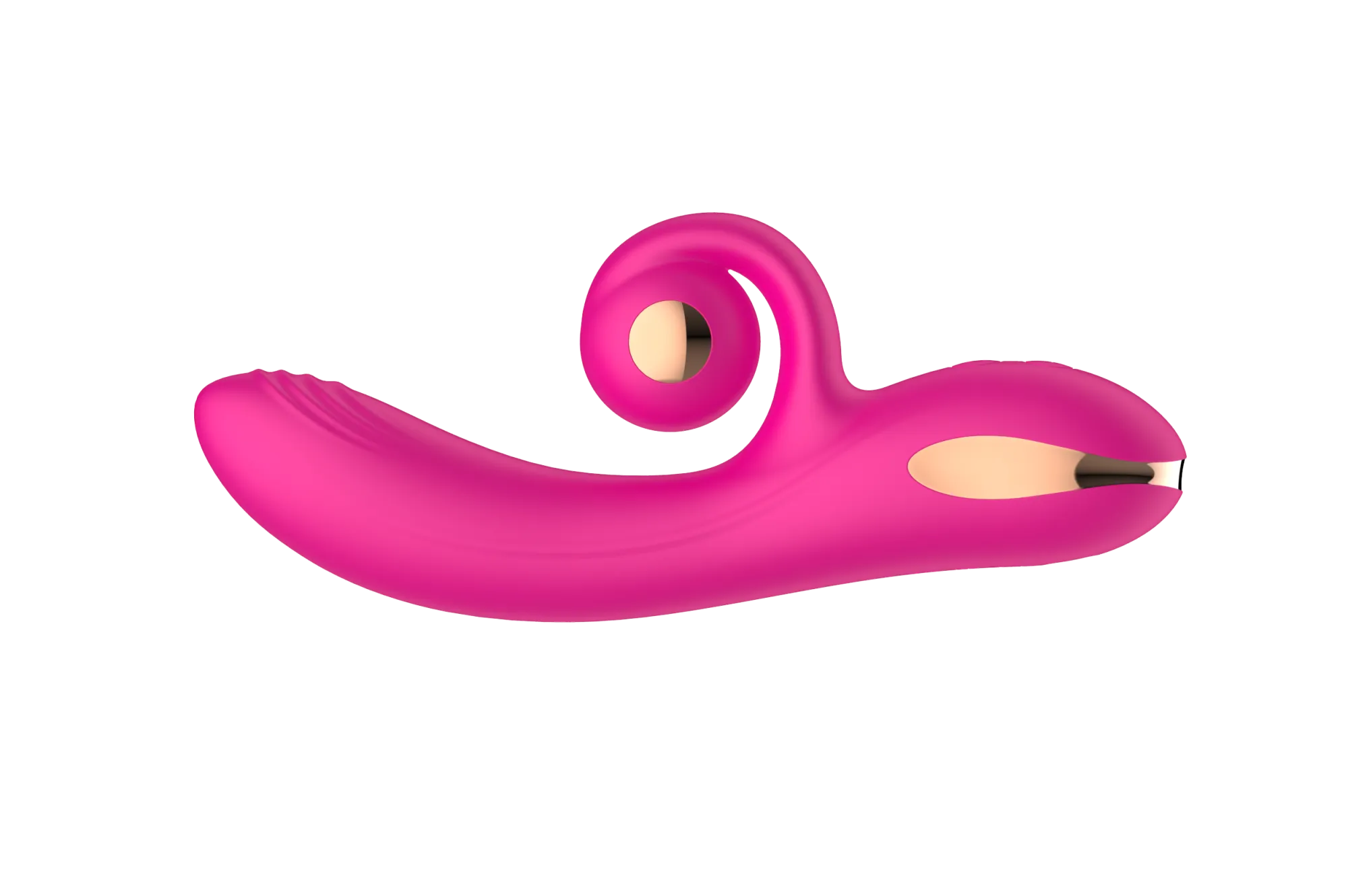 силиконовый вибратор-кролик с функцией вращения sw3052-hot-pink в Перми