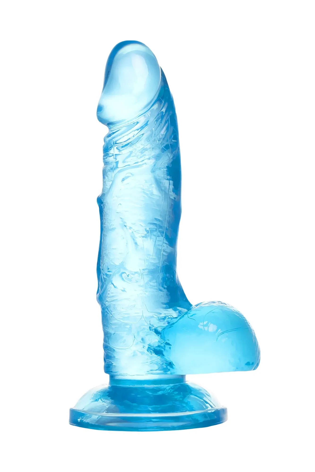 реалистичный фаллоимитатор a-toys by toyfa indy, tpe, голубой, 15,8 см в Перми