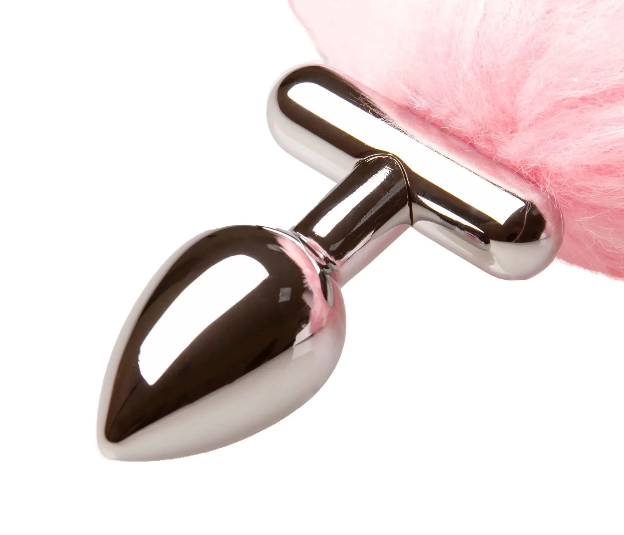 led пробка c длинным хвостом металлическая, розовая в Перми