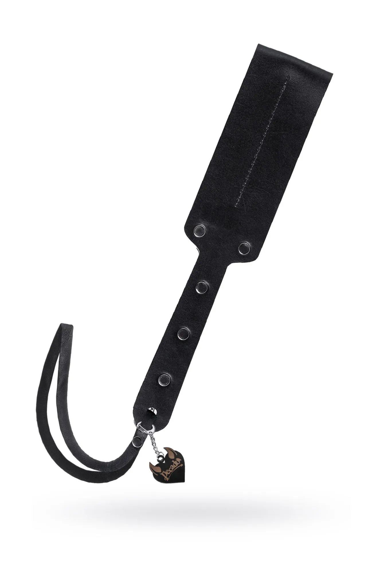 паддл pecado bdsm, мягкий, натуральная кожа и дерево, черный в Перми