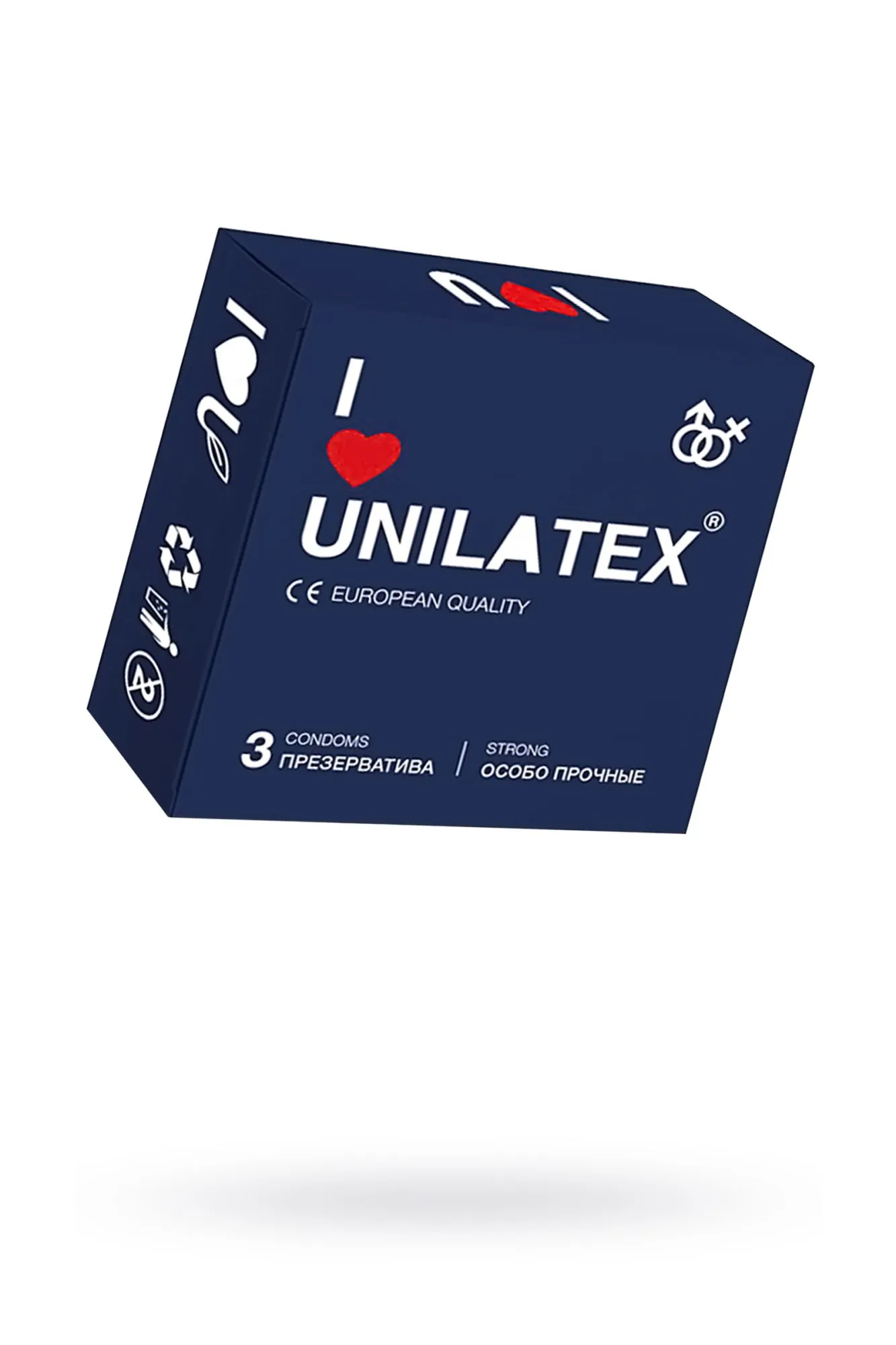 презервативы unilatex, extra strong, гладкие, 19 см, 5,4 см, 3 шт. в Перми