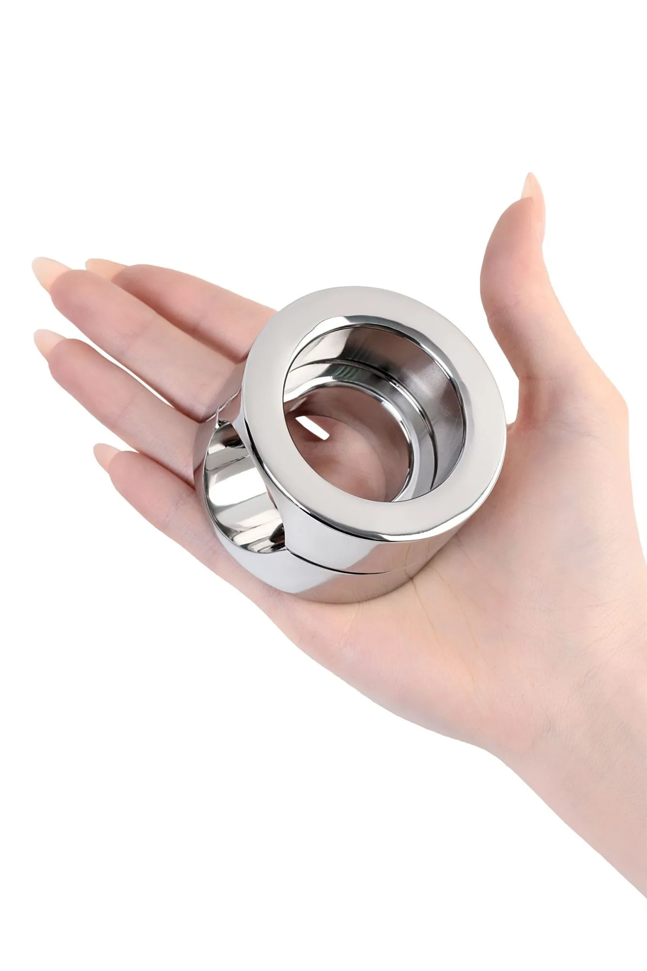 утяжелитель на пенис и мошонку toyfa metal, серебряный в Перми