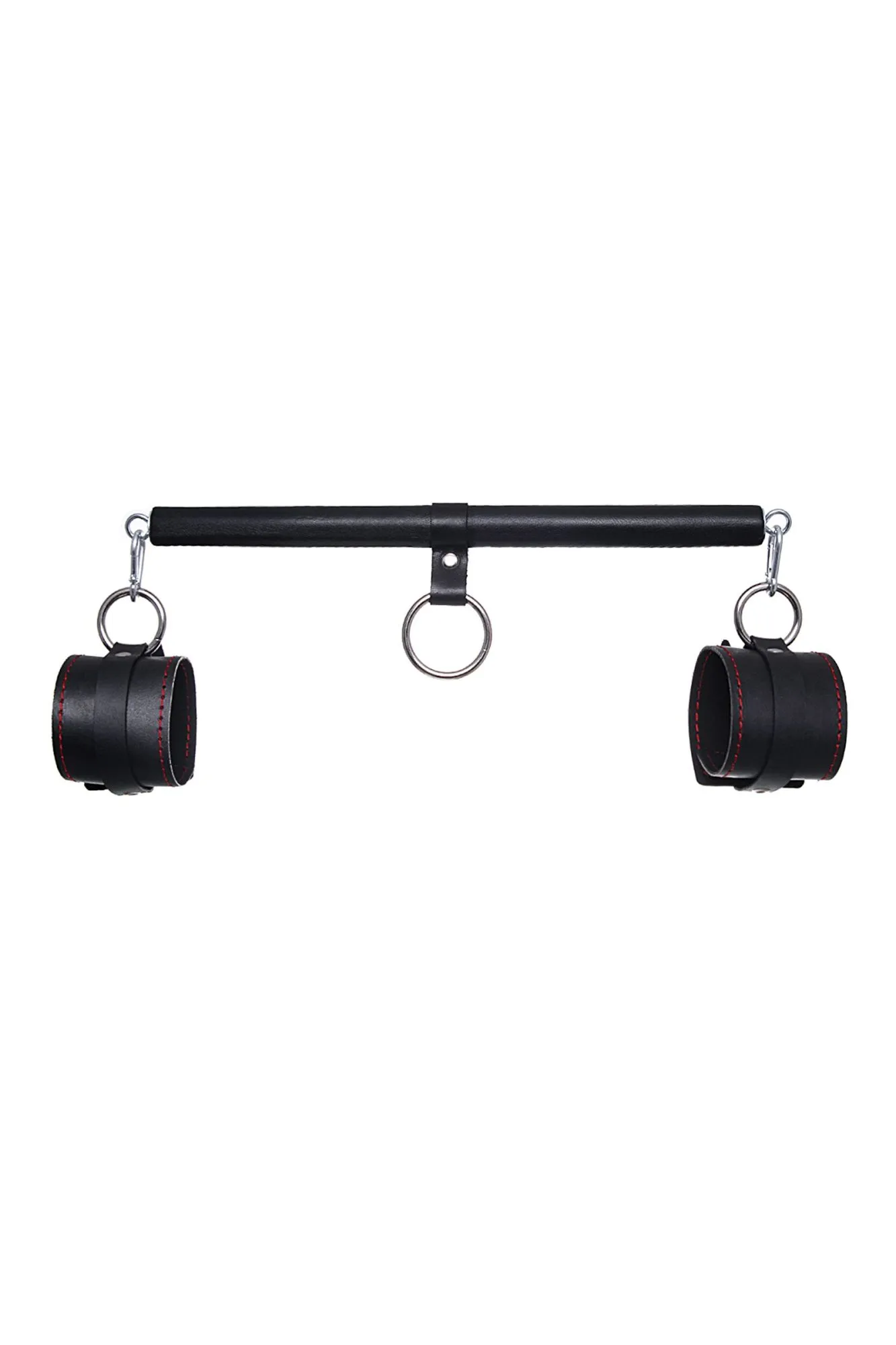 бондажный набор pecado bdsm, 3 точки фиксации, распорка, наручники, натуральная кожа, черный в Перми