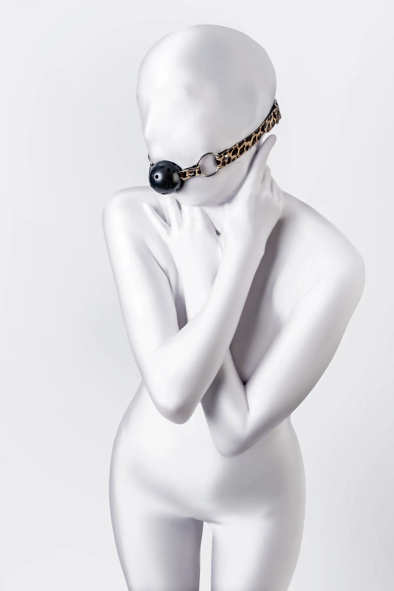 кляп anonymo #0302, abs пластик, черный, 64 см в Перми