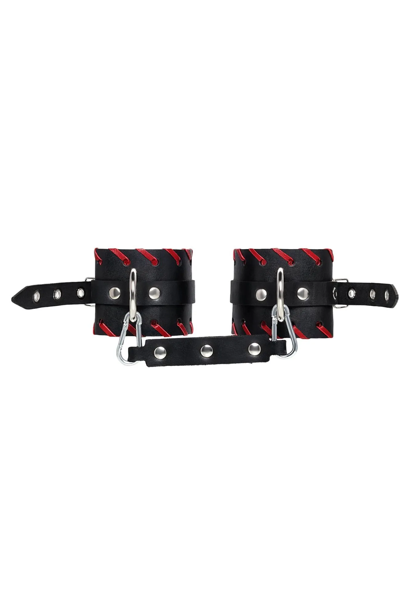 оковы pecado bdsm, с красной окантовкой, натуральная кожа, черные в Перми