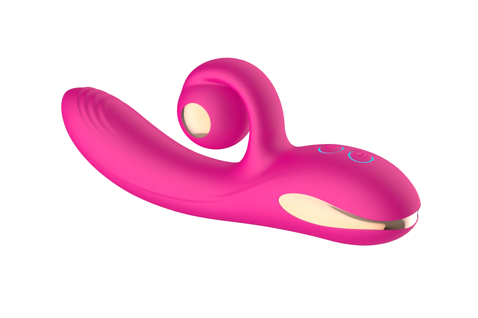 силиконовый вибратор-кролик с функцией вращения sw3052-hot-pink в Перми