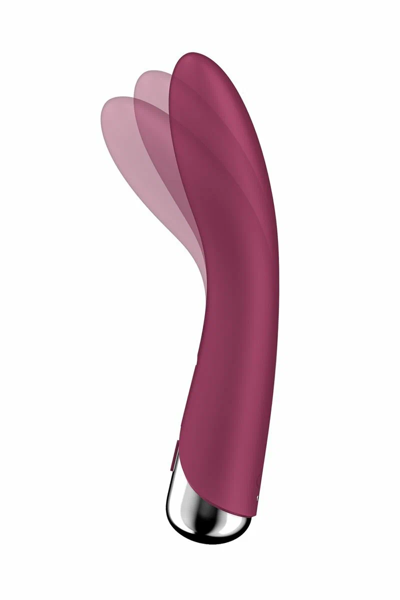 вибратор для точки g  с ротацией satisfyer spinning vibe 1, силикон, бордовый, 17,8 см в Перми