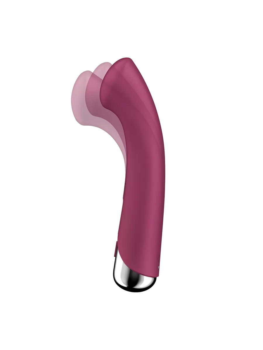 вибратор для точки g  с ротацией satisfyer spinning g-spot 1, силикон, бордовый, 16,8 см в Перми