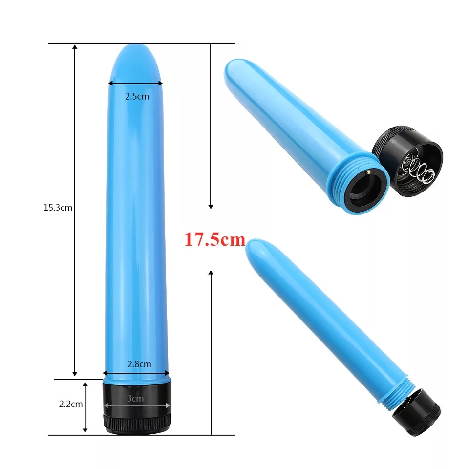 классический силиконовый вибратор 2,8х18см, синий 47506-mm в Перми