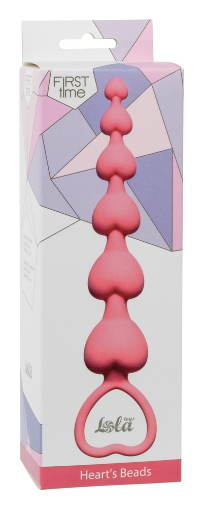 анальная цепочка heart's beads  pink 4101-01lola в Перми