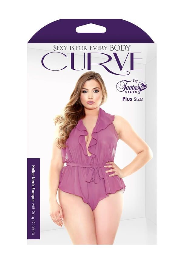 Эротическое боди fantasy lingerie halter neck romper, розовое в Перми