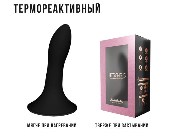 фаллоимитатор hitsens 5 ( 5" ) s05 black 24059al в Перми