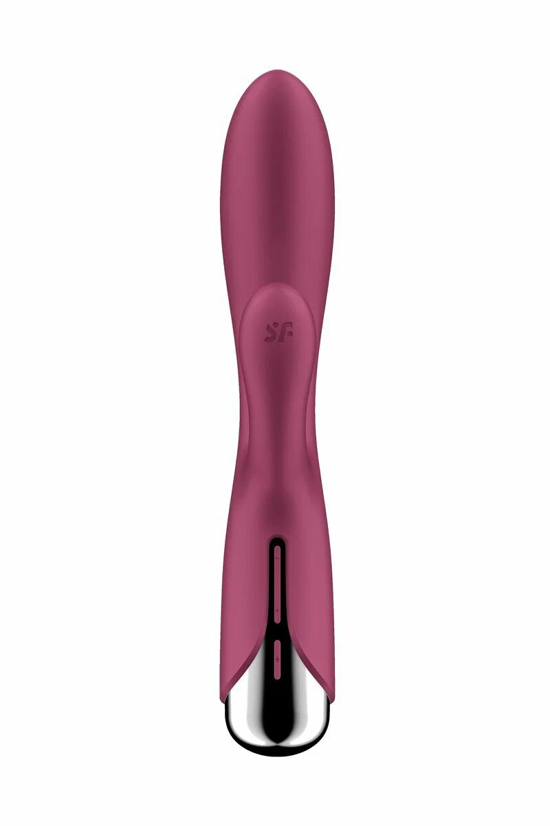 вибратор-кролик с ротацией satisfyer spinning rabbit 1, силикон, бордовый, 20,5 см в Перми