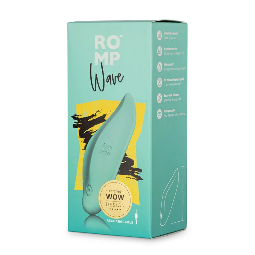 миниатюрный вибромассажер romp wave, голубой в Перми