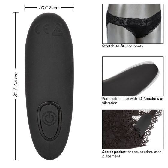 трусики с вибромассажером для стимуляции клитора remote control panty set s/m в Перми