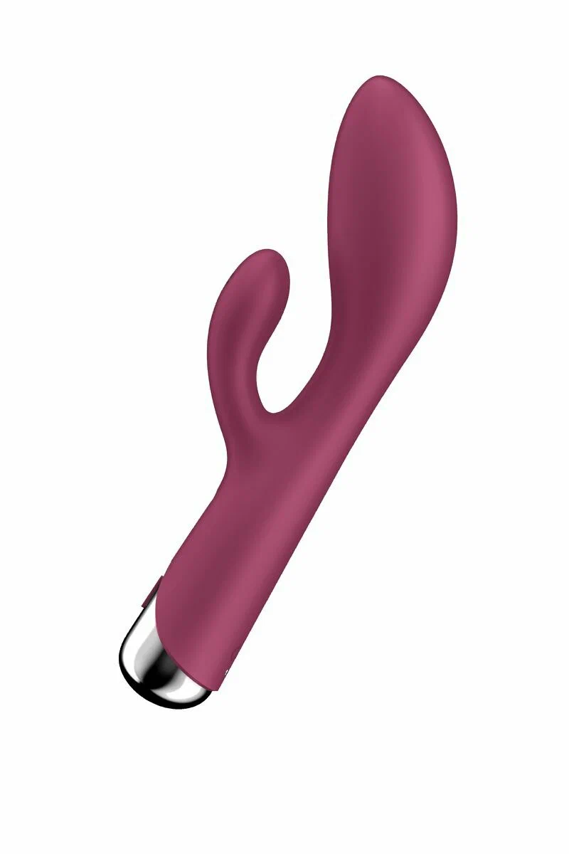 вибратор-кролик с ротацией satisfyer spinning rabbit 1, силикон, бордовый, 20,5 см в Перми