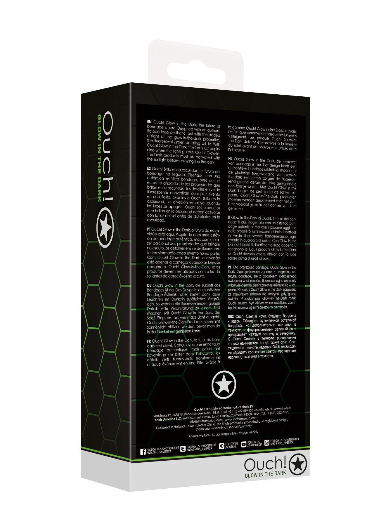 портупея body harness - glow in the dark (s/m) в Перми