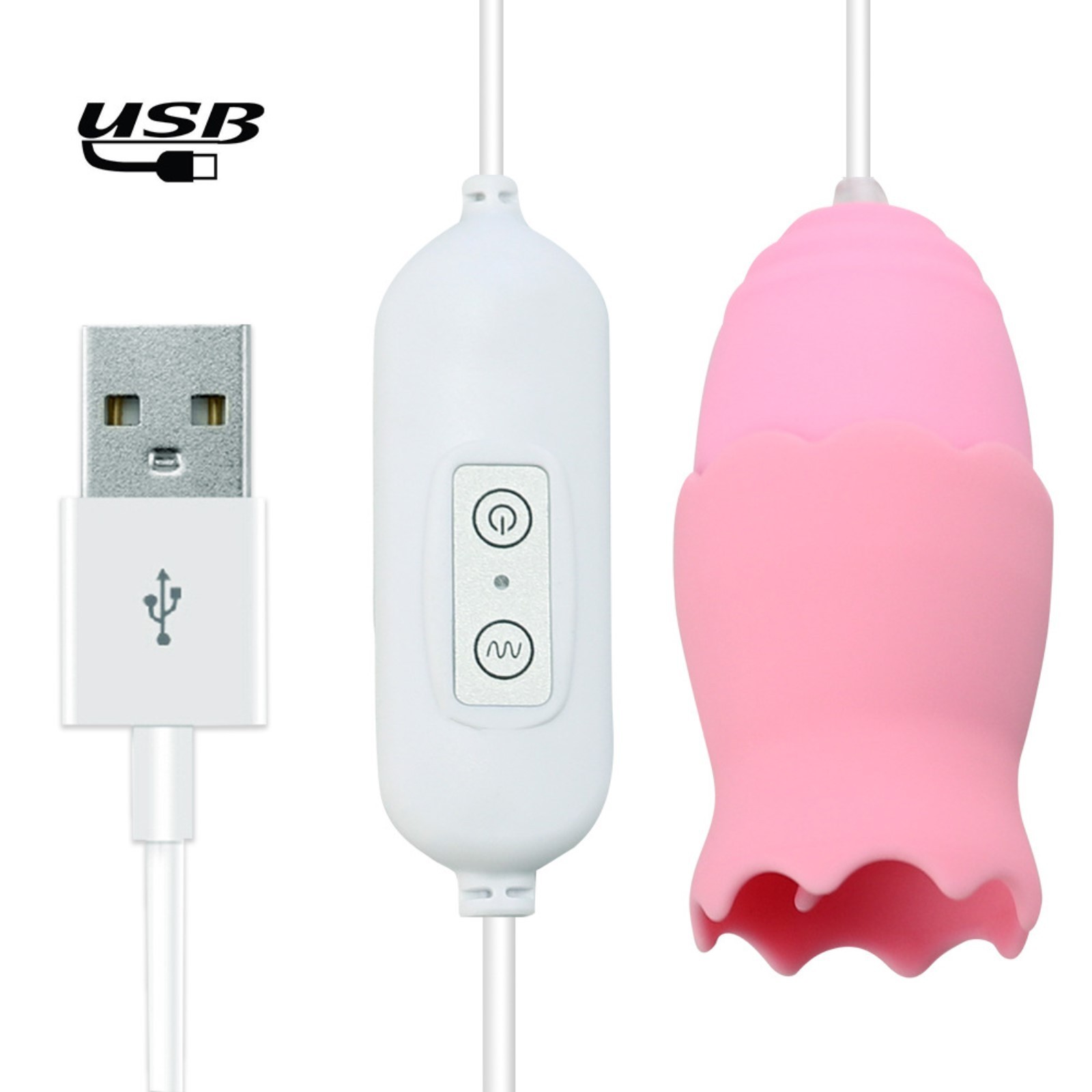виброяйца с насадкой для сосков и клитора, 12 режимов, usb, силикон, розовый в Перми