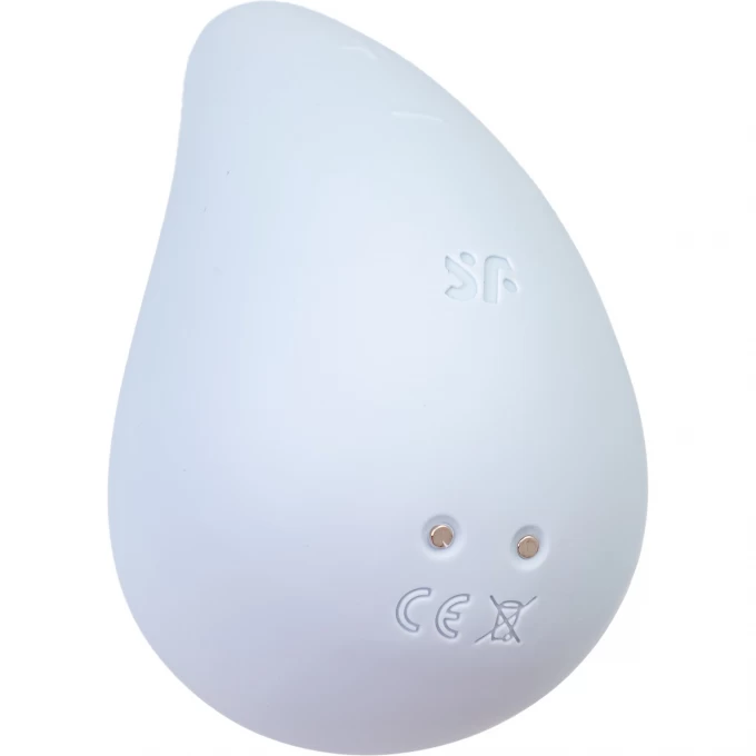 вибромассажер satisfyer dew drop, силикон, голубой, 8,1 см в Перми