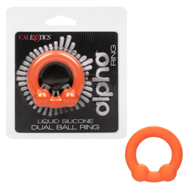Эрекционное кольцо из жидкого силикона со стимулирующими шариками Alpha Liquid Silicone Dual Ball Ri