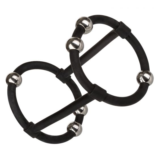 эрекционное кольцо с стальными бусинами steel beaded silicone enhancer cage в Перми