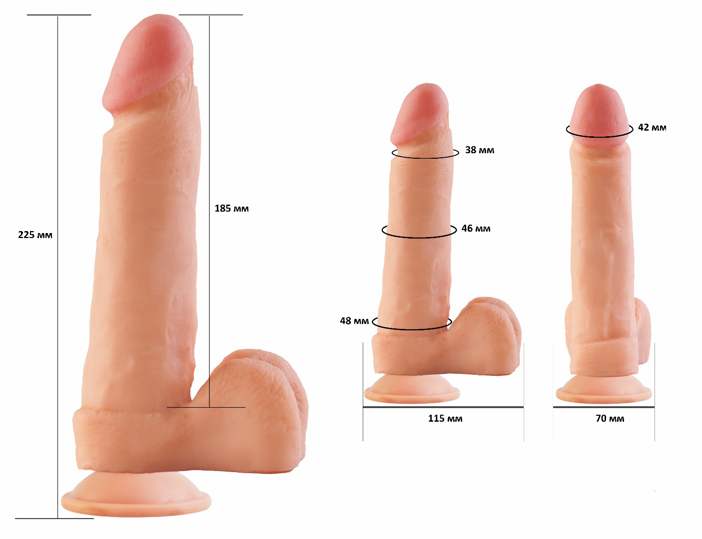 фаллоимитатор неоскин на присоске best cock 8" 591503ru в Перми
