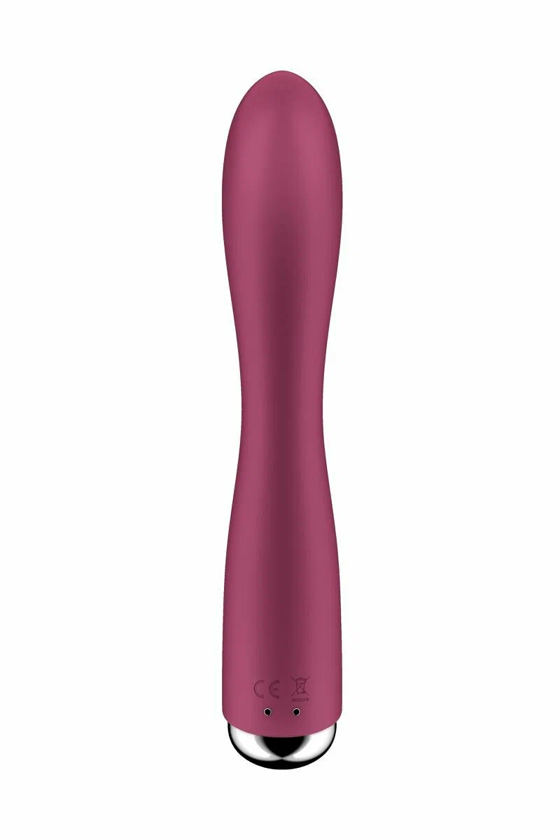 вибратор-кролик с ротацией satisfyer spinning rabbit 1, силикон, бордовый, 20,5 см в Перми