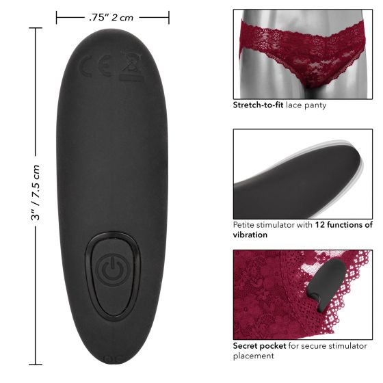 трусики с вибромассажером для стимуляции клитора remote control lace panty set s/m в Перми