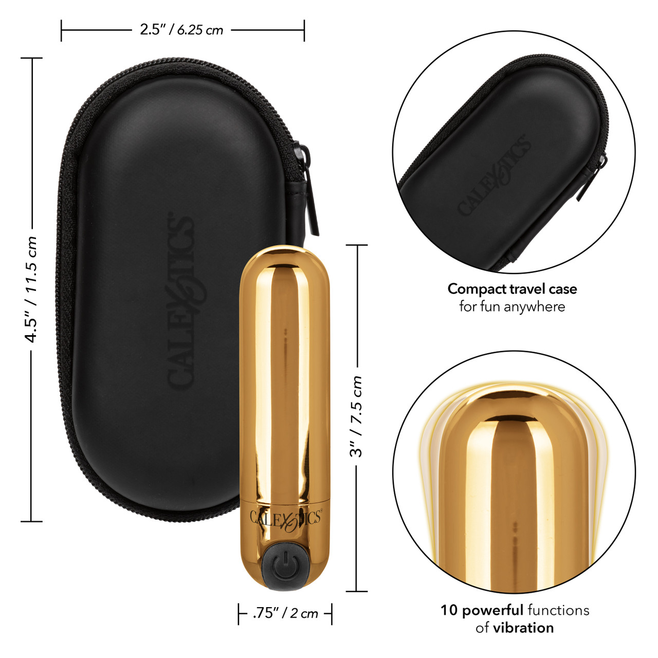 вибропуля в чехле для хранения rechrg hideaway bullet - gold в Перми