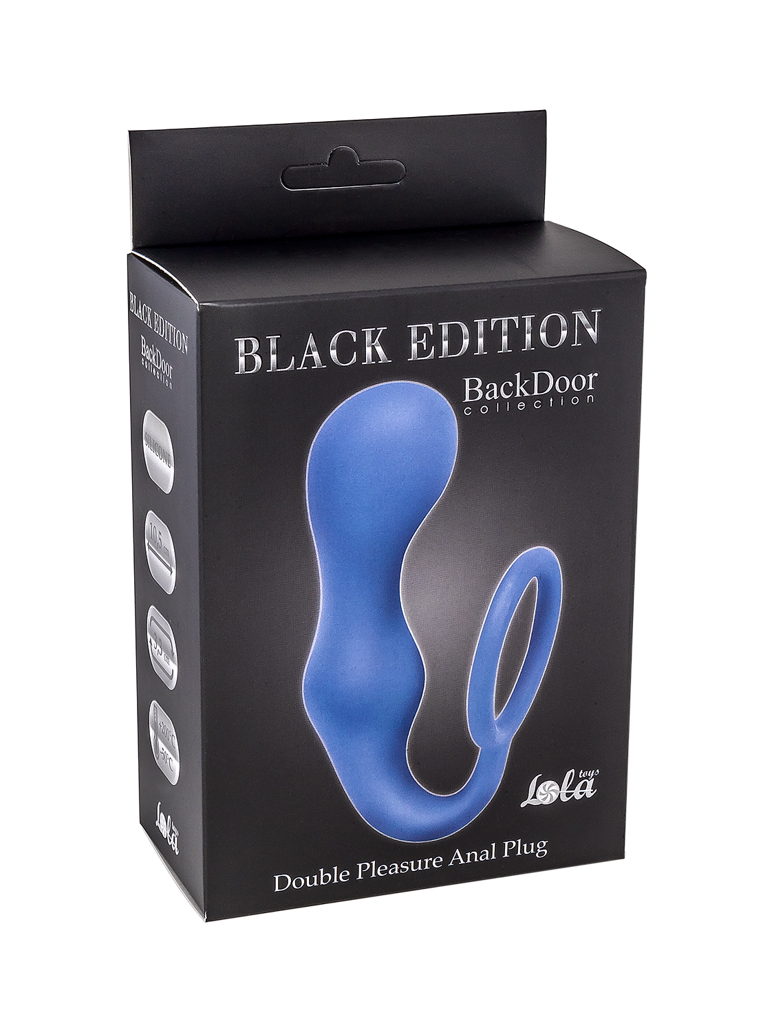 Эрекционное кольцо с анальной пробкой Double Pleasure Anal Plug Blue  4217-03Lola