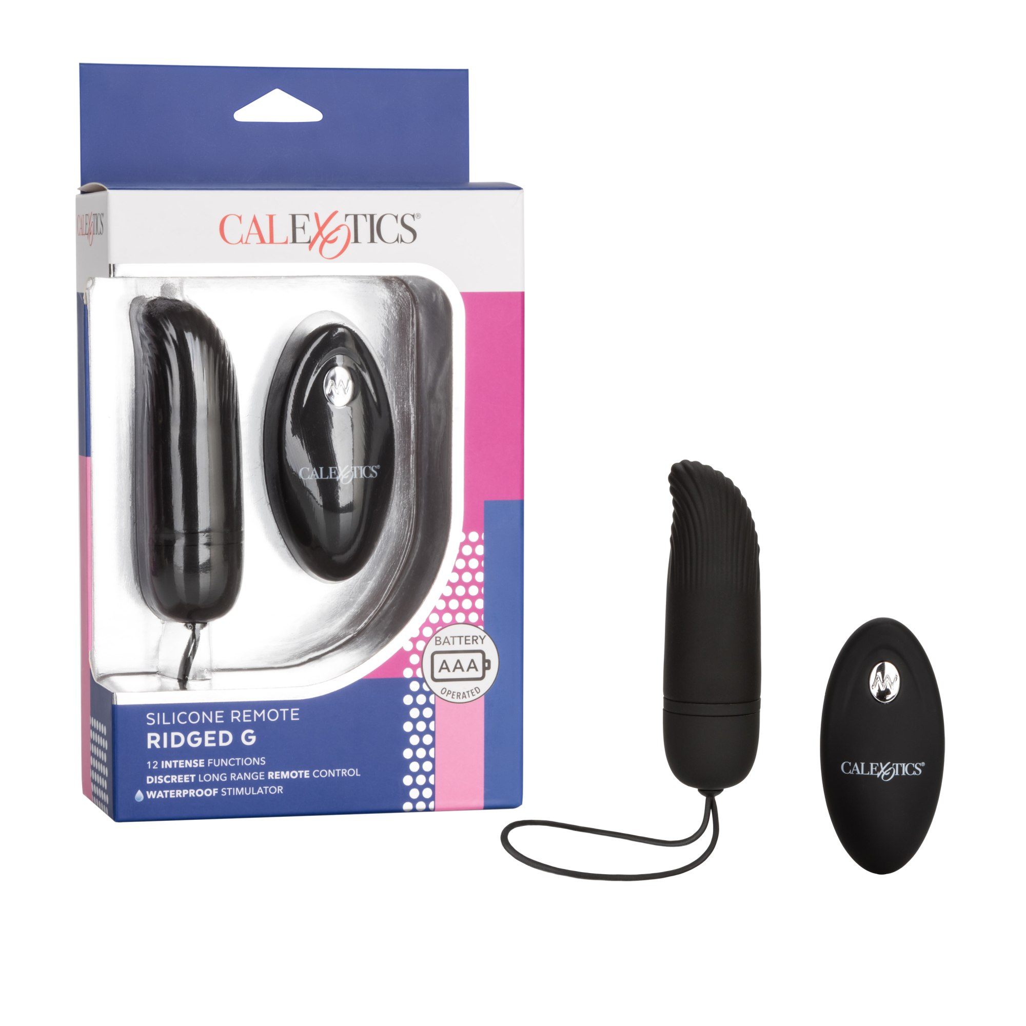 Компактный стимулятор точки G с управлением при помощи пульта Silicone Remote Ridged G
