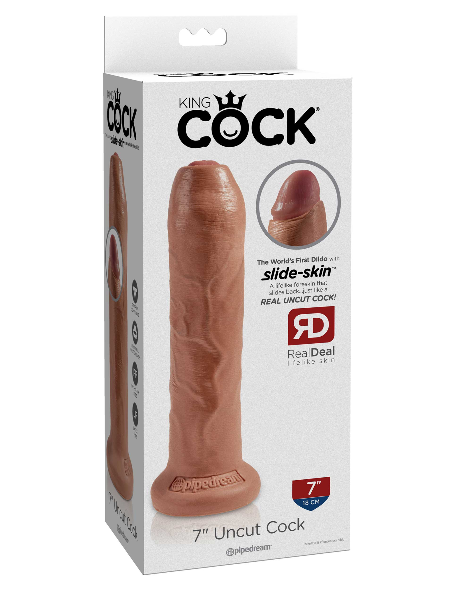 фаллоимитатор king cock 7" uncut - tan pipedream 556122pd в Перми
