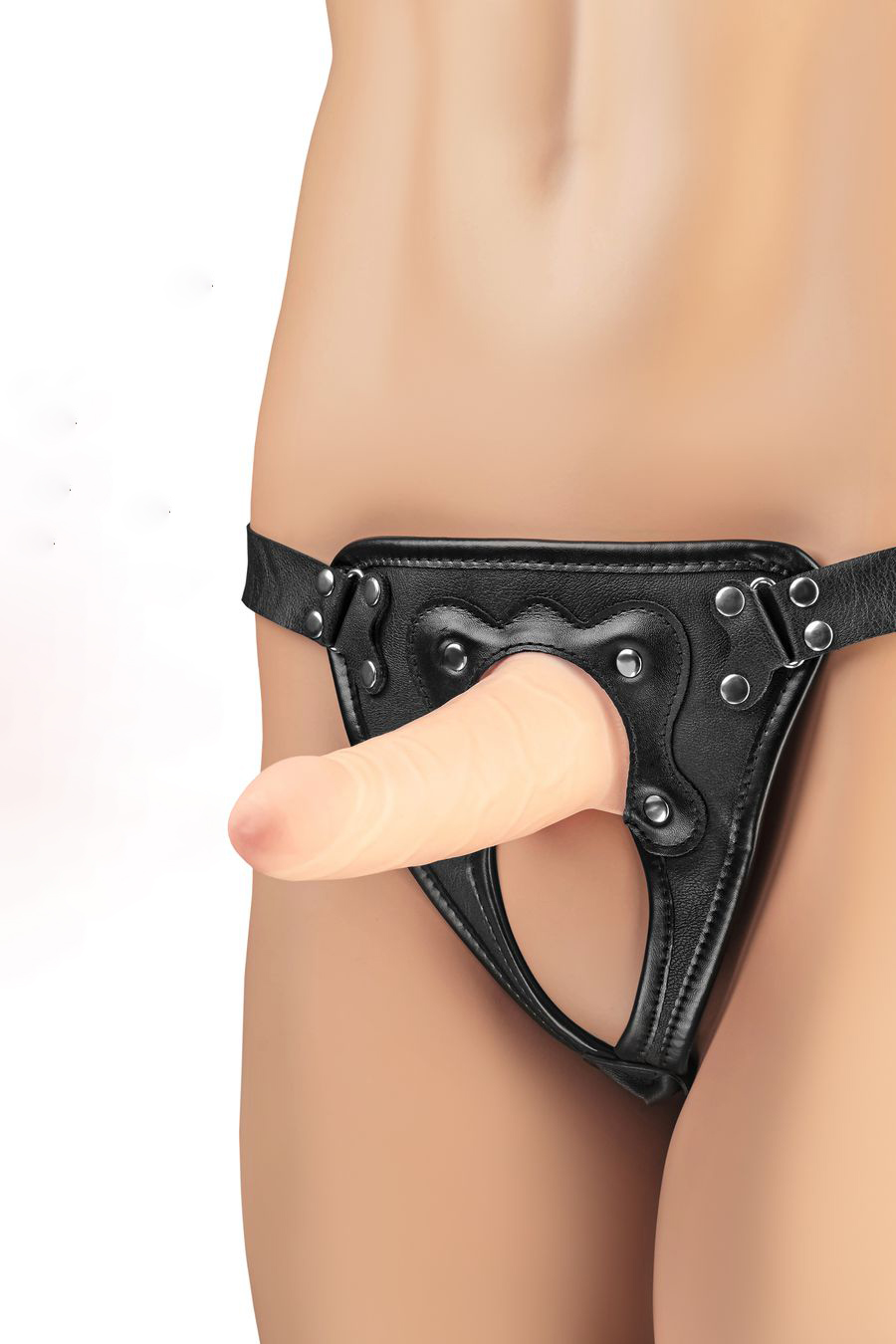 фаллопротез realstick strap-on oberon, tpe, телесный, 14 см в Перми