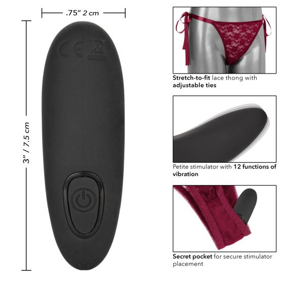 трусики с вибромассажером для стимуляции клитораremote control lace thong set в Перми
