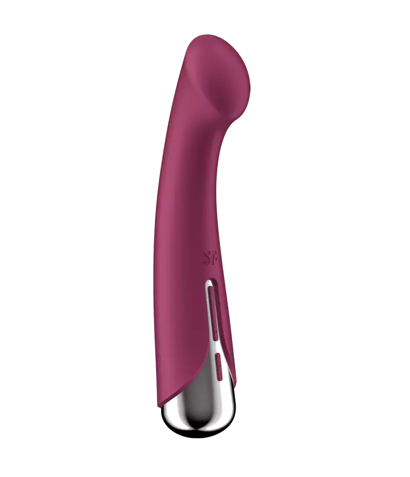 Вибратор для точки G  с ротацией Satisfyer Spinning G-Spot 1, силикон, бордовый, 16,8 см