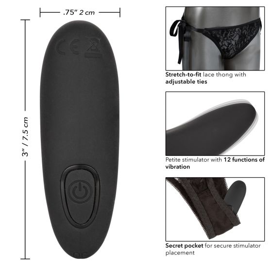 трусики с вибромассажером для стимуляции клитора remote control lace thong set в Перми