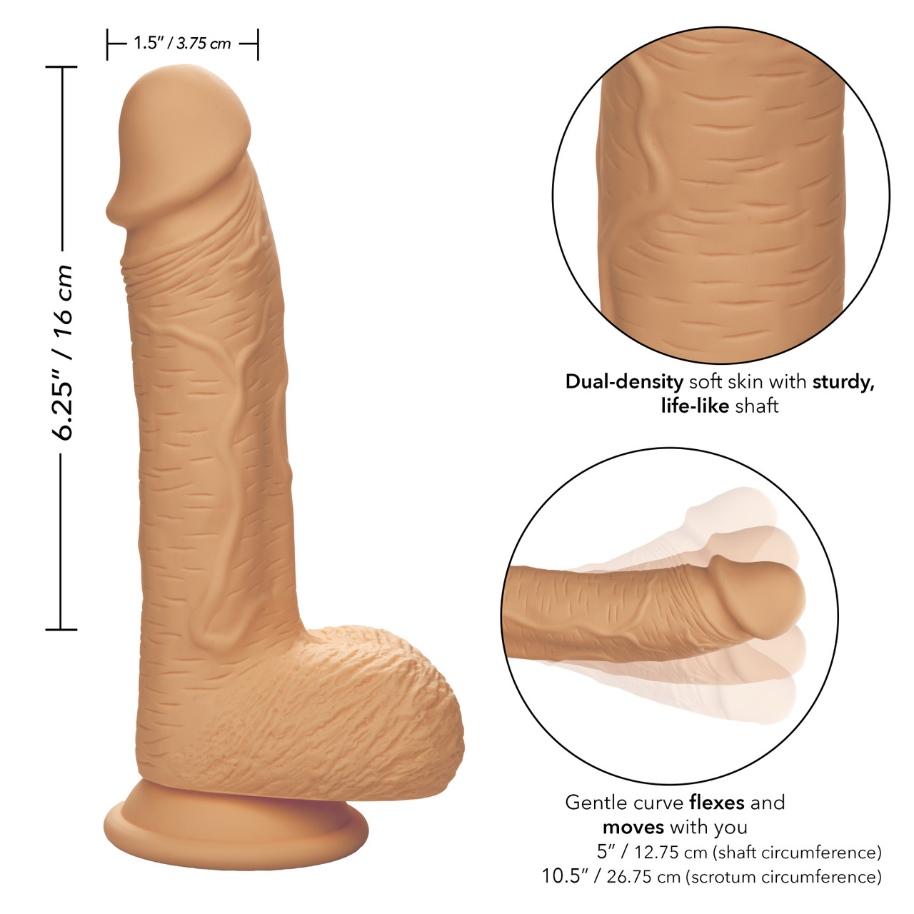 фалоимитатор dual density silicone studs (16 х 4 см.) в Перми