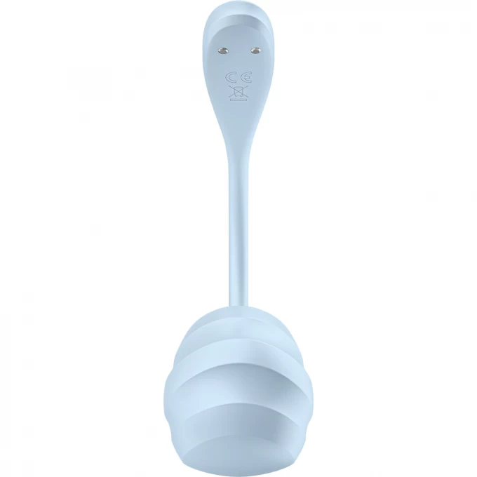 виброяйцо satisfyer smooth petal connect app, голубое, 6,5 см в Перми