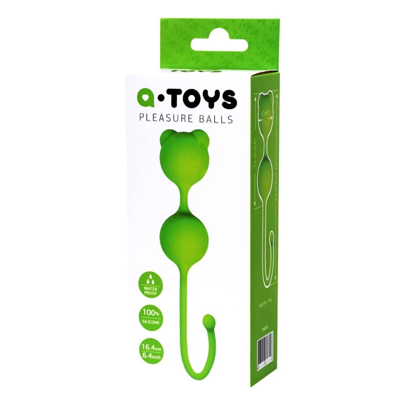 вагинальные шарики a-toys by toyfa meeko, силикон, зеленый d 2,7 см, шт в Перми
