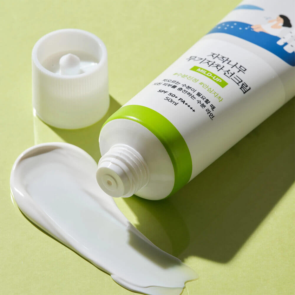 round lab birch juice moisturizing mild-up sunscreen, солнцезащитный крем spf 50+ pa++++ 50 мл в Перми